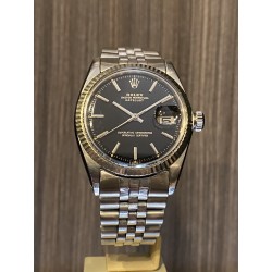 Rolex Datejust Black dial Gilt - Folded Jubile bracelet